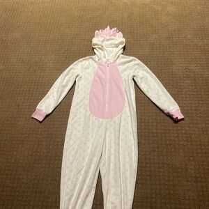 Unicorn fleece onesie
